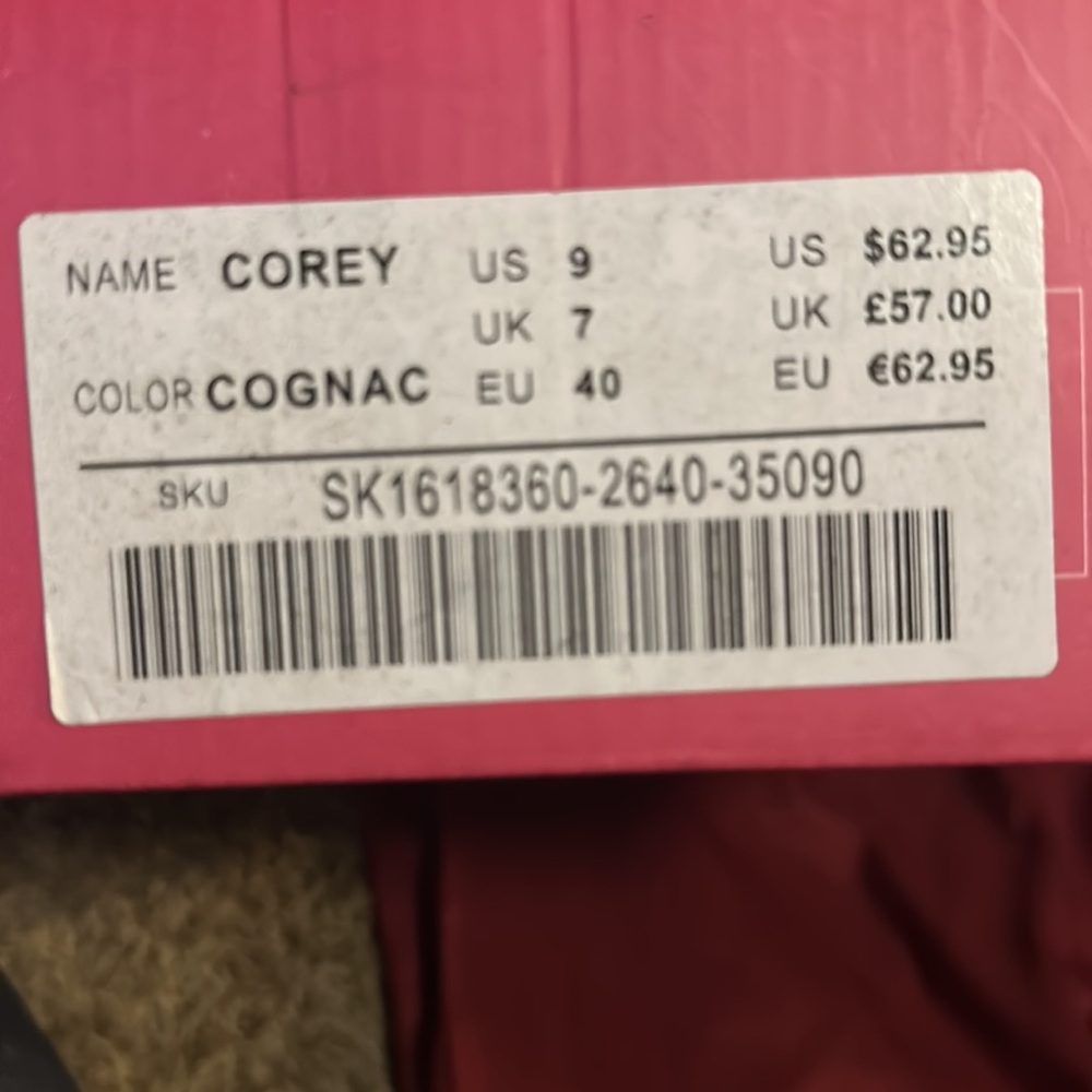 Never been Worn Cognac Heel Show Boots. Has a few Scratches on right heel. - Picture 6 of 6
